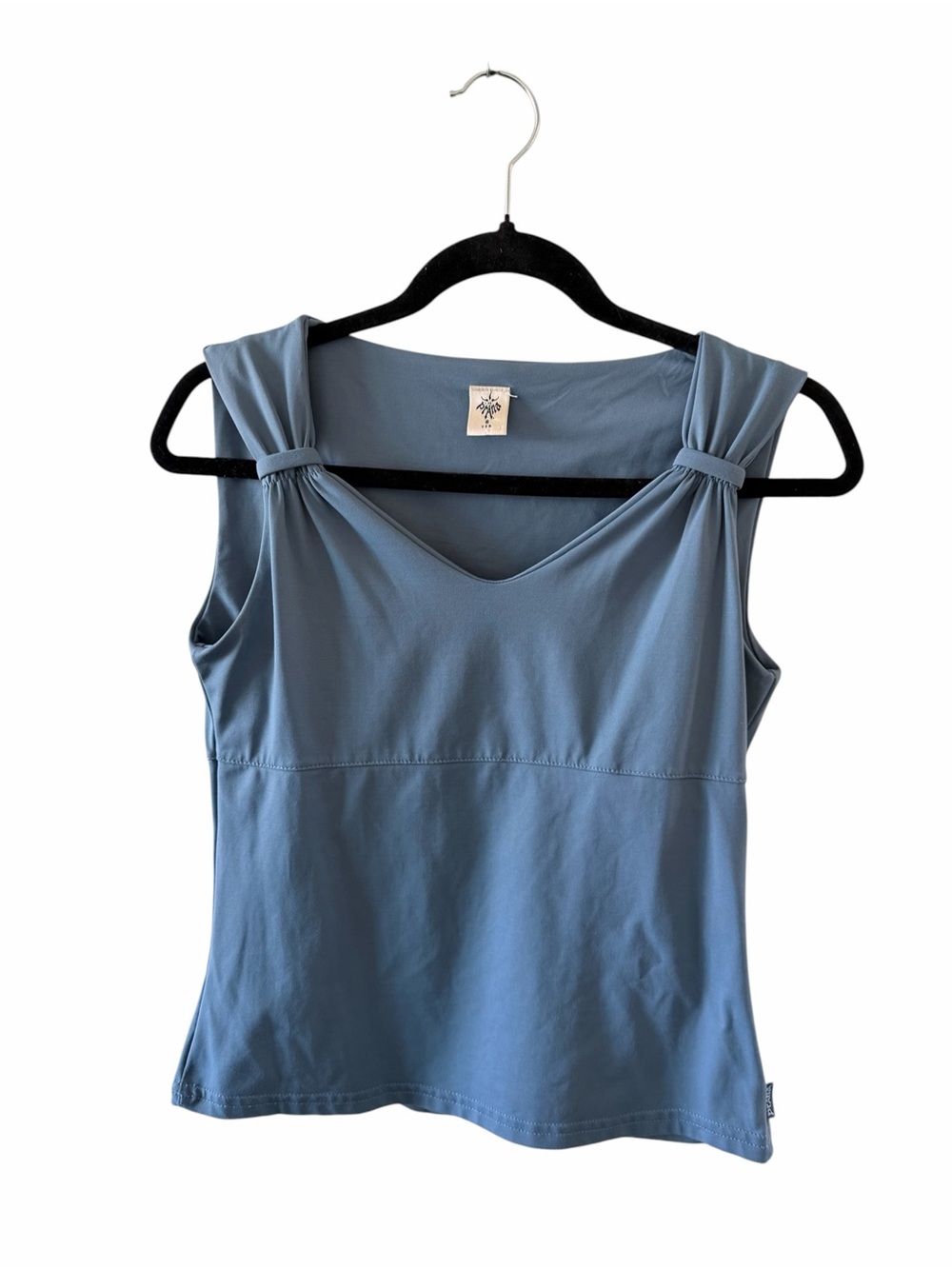 Prana Tank Active Top Slate Blue Knot-Shoulder size S